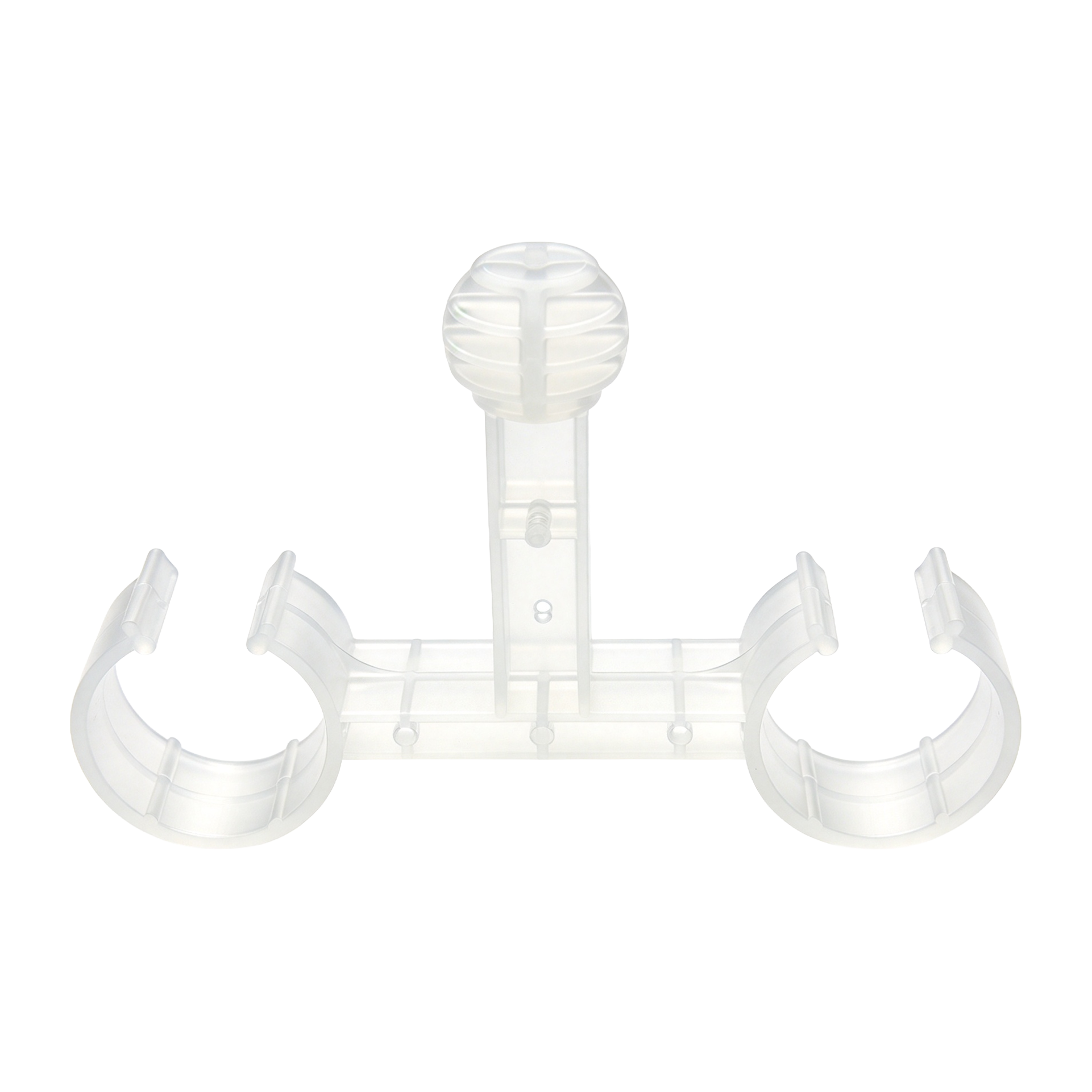 Circuit hanger with pole clamp mounted on an IV pole