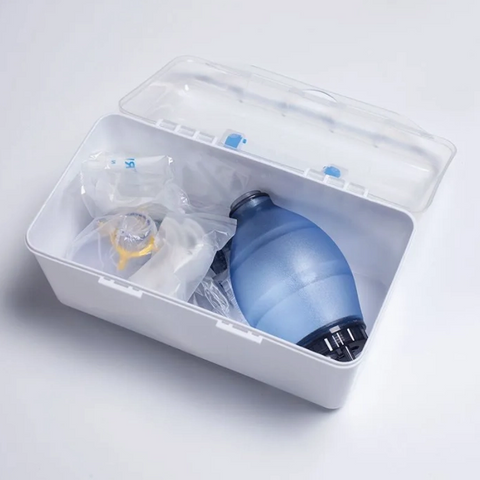 Disposable Manual Resuscitator – Bag Valve Mask (BVM) with Reservoir Bag for Adult/Pediatric Emergency Ventilation