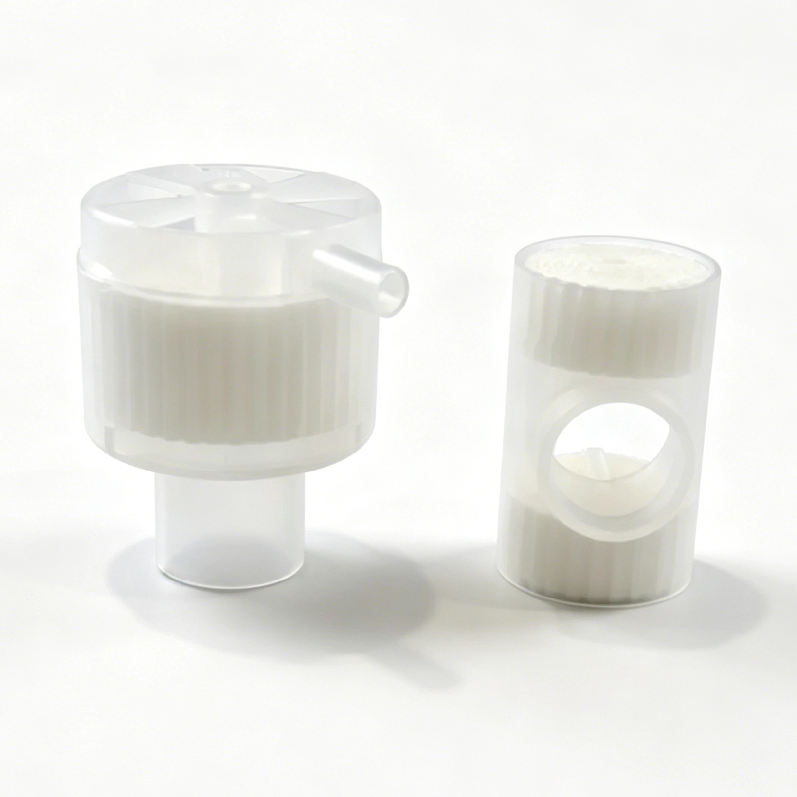 Disposable HME Filter – Heat and Moisture Exchange Filter with 22mm/15mm Connectors for Ventilator and Anesthesia Circuits
