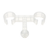 Breathing circuit hanger with pole clamp and multi-prong support arm for anesthesia circuits