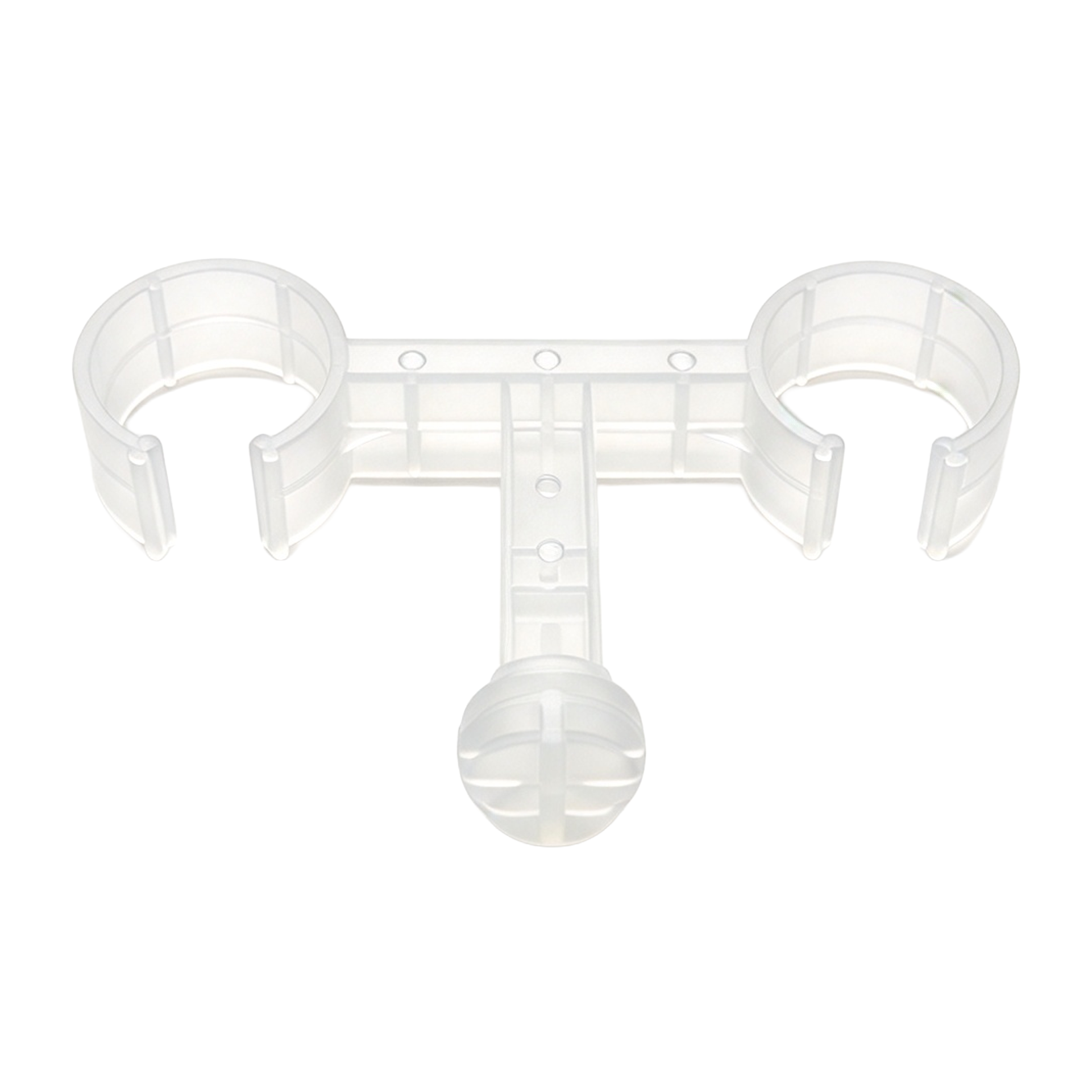 Breathing circuit hanger with pole clamp and multi-prong support arm for anesthesia circuits