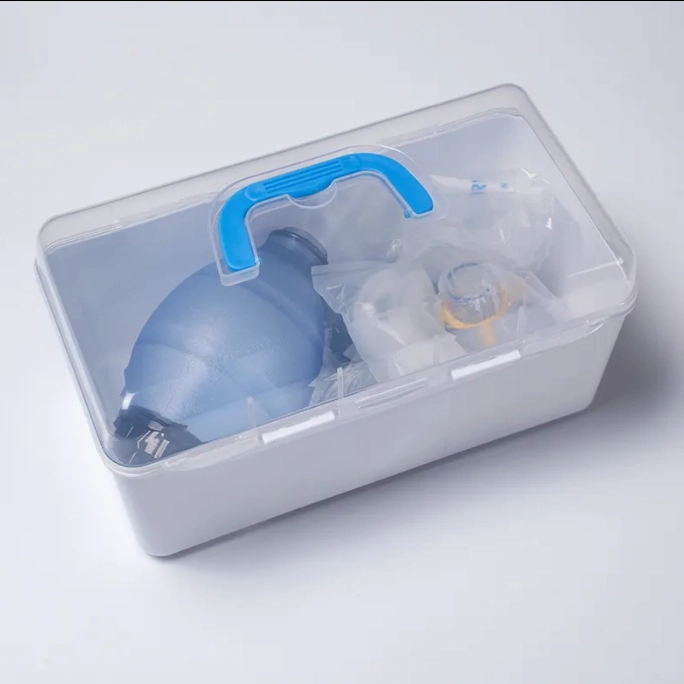 Disposable Manual Resuscitator – Bag Valve Mask (BVM) with Reservoir Bag for Adult/Pediatric Emergency Ventilation