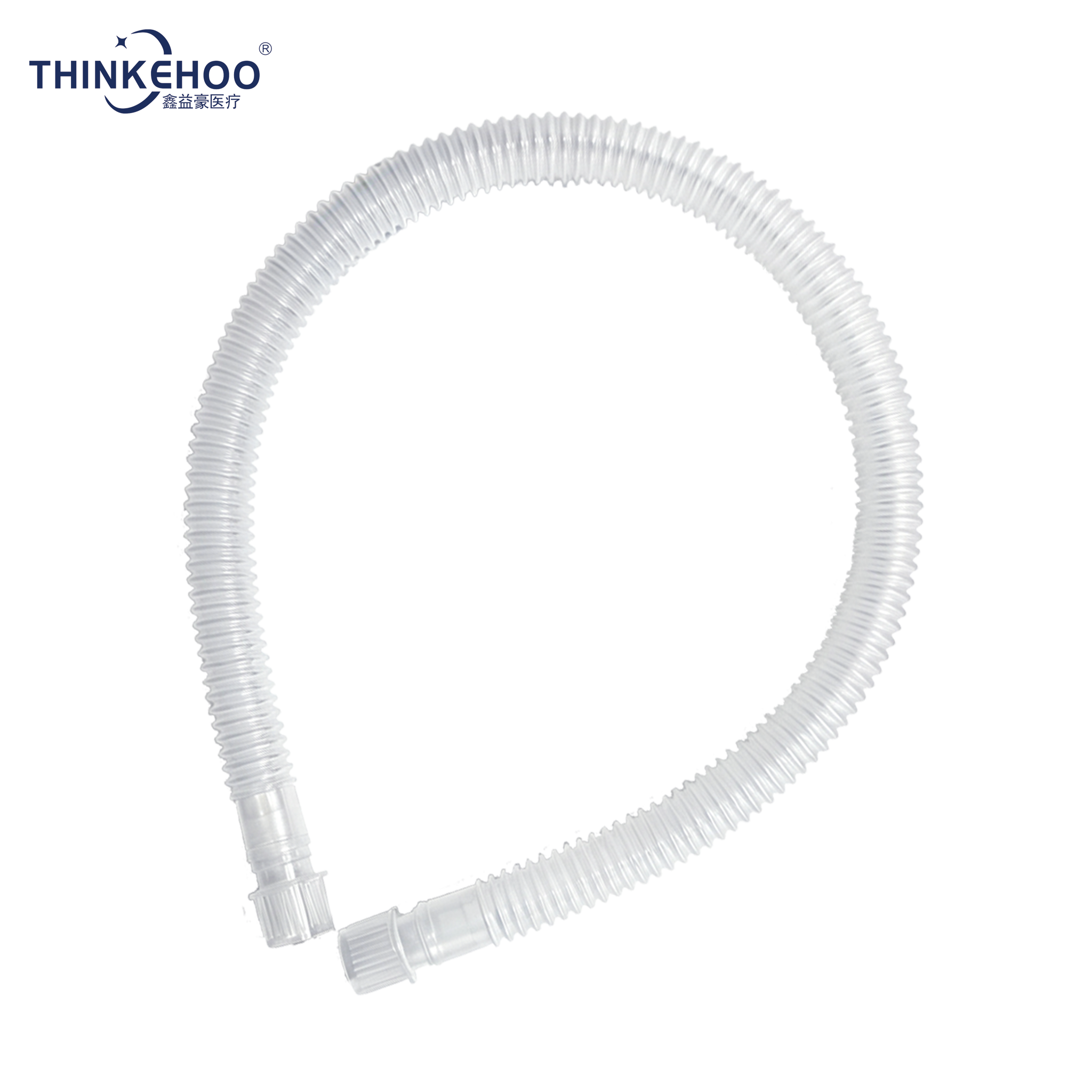 Corrugated single limb breathing circuit with 22 mm connectors