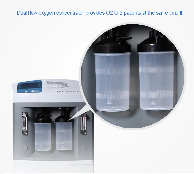 10L/ 5L Medical Equipment Portable Intelligent Home Oxygen Concentrator Dual Flow Oxygen Concentrator