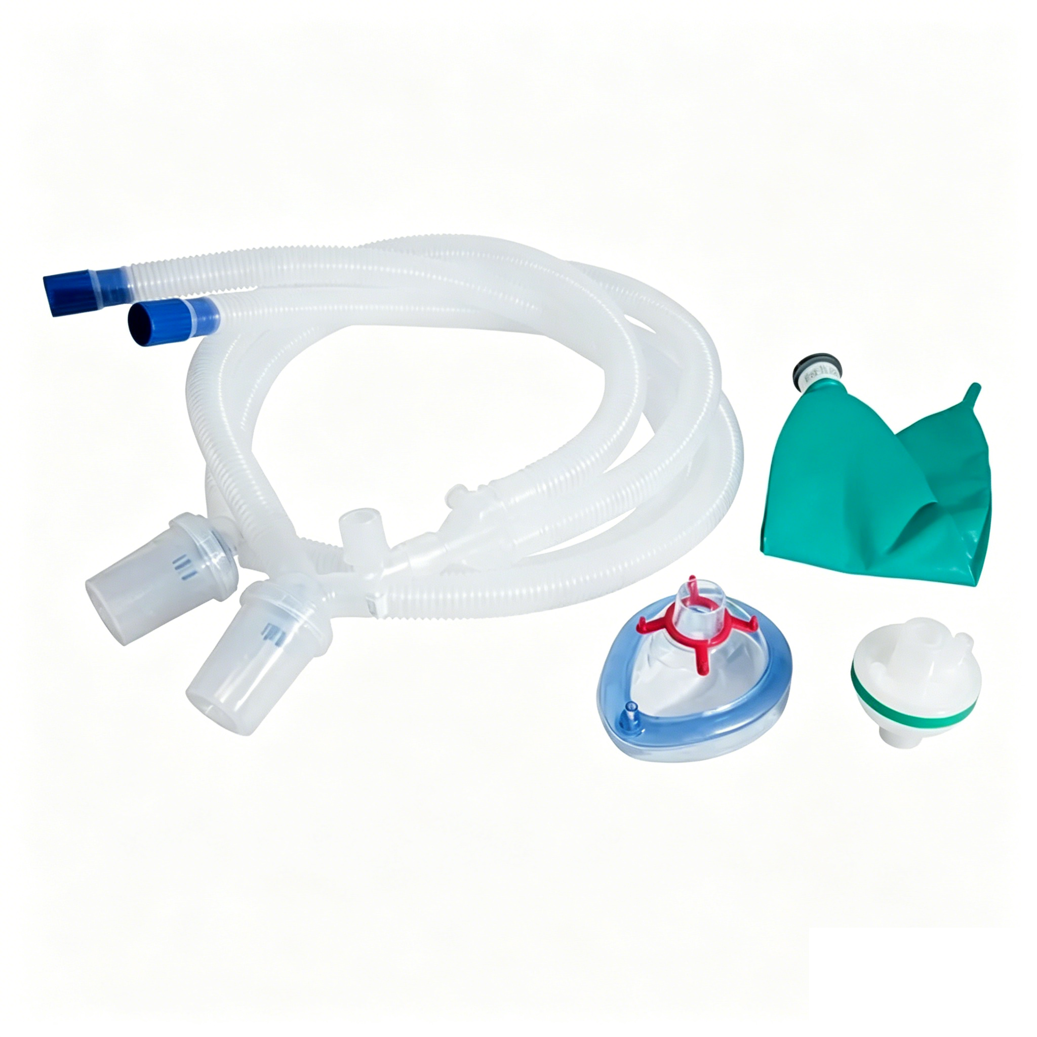 Disposable Coaxial Duo Limb Anesthesia Breathing Circuit Set with 22mm/15mm Connectors adult