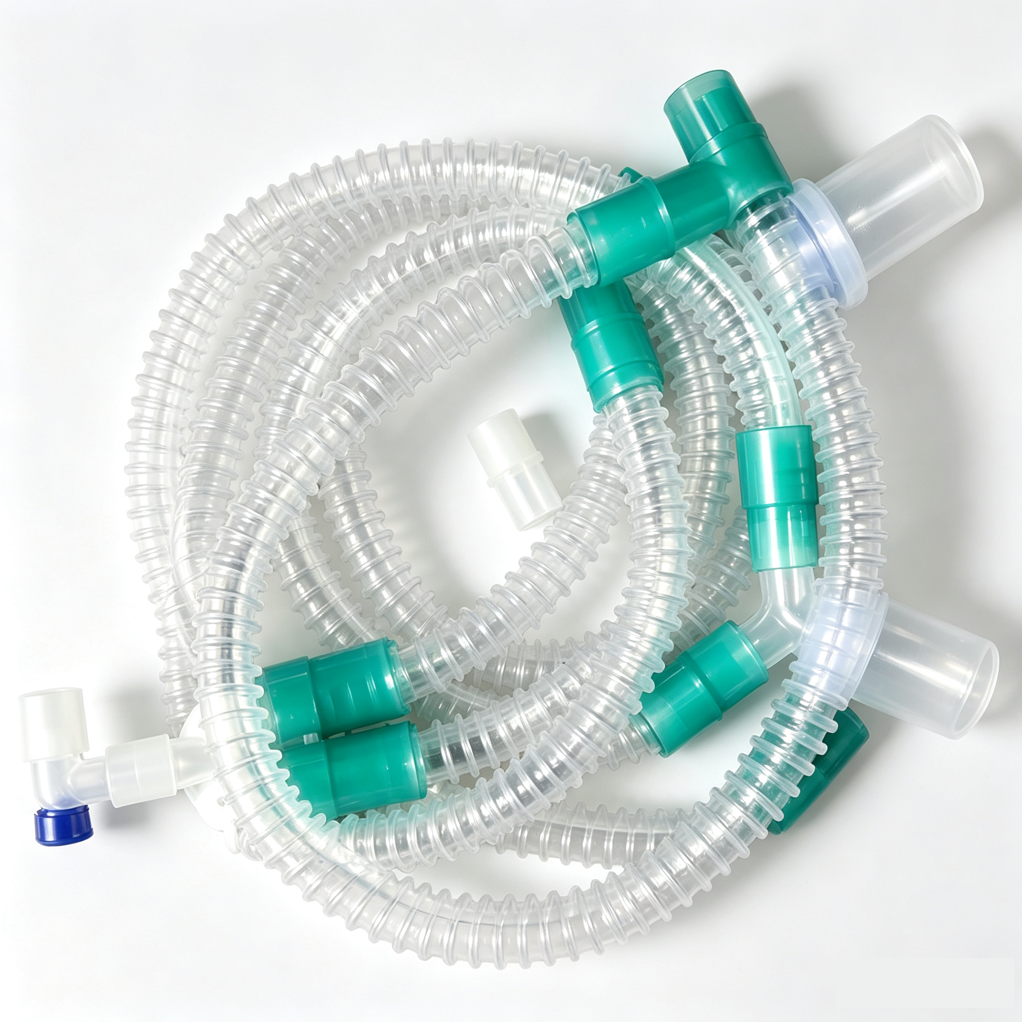 2026 Hot Sale Disposable Adult Corrugated Ventilator Breathing Circuit with ISO13485