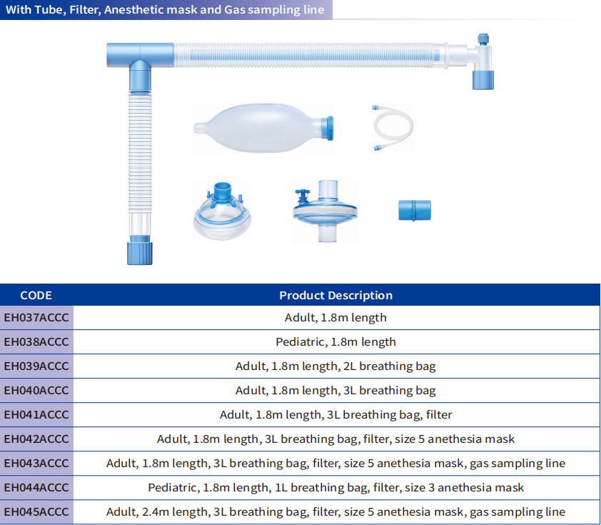 Coaxial Anesthesia Circuit Set