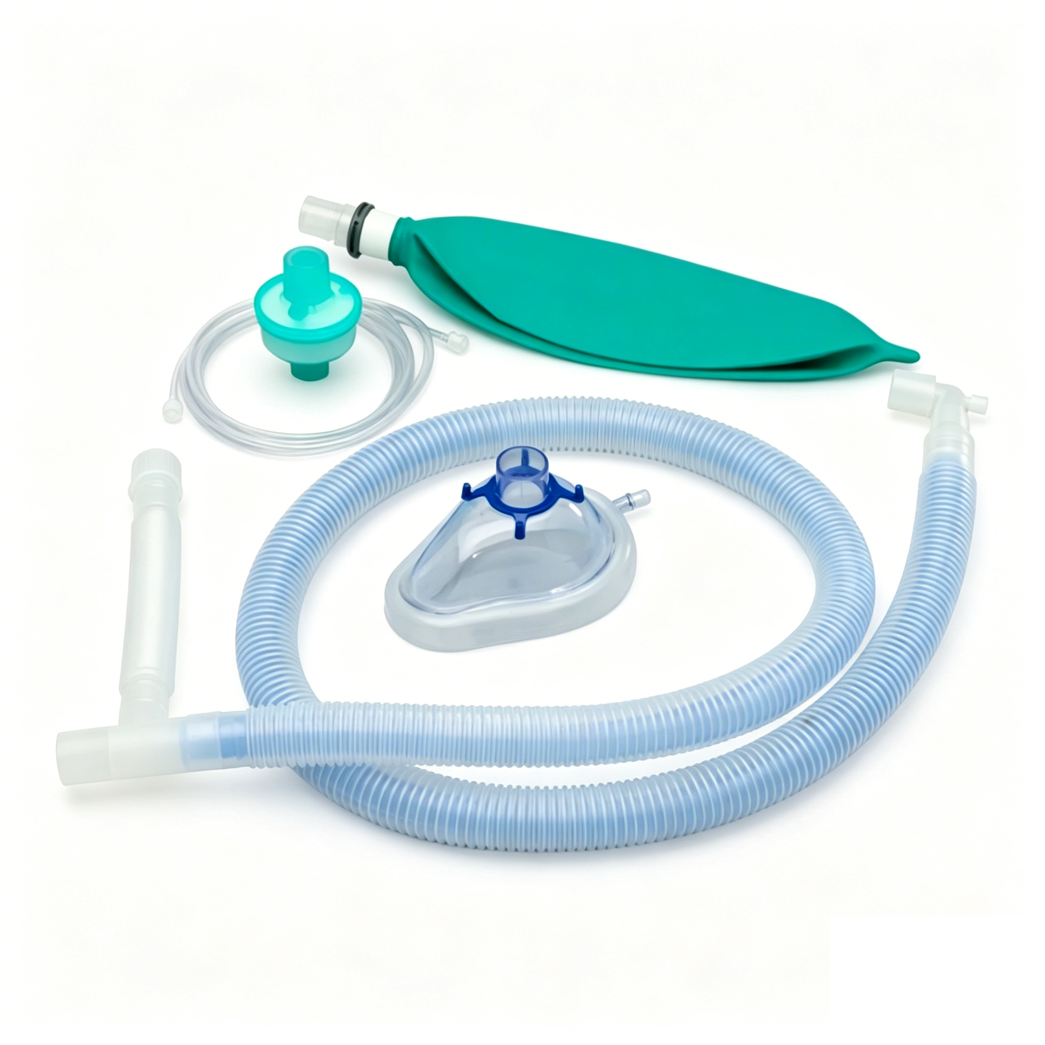 Disposable Single Limb Anesthesia Breathing Circuit Set with 22mm Connectors for Ventilator Patients