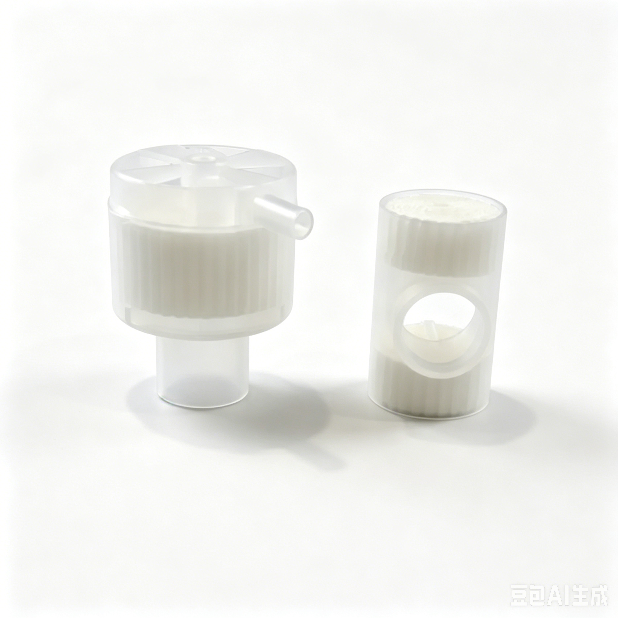 Disposable HME Filter – Heat and Moisture Exchange Filter with 22mm/15mm Connectors for Ventilator and Anesthesia Circuits