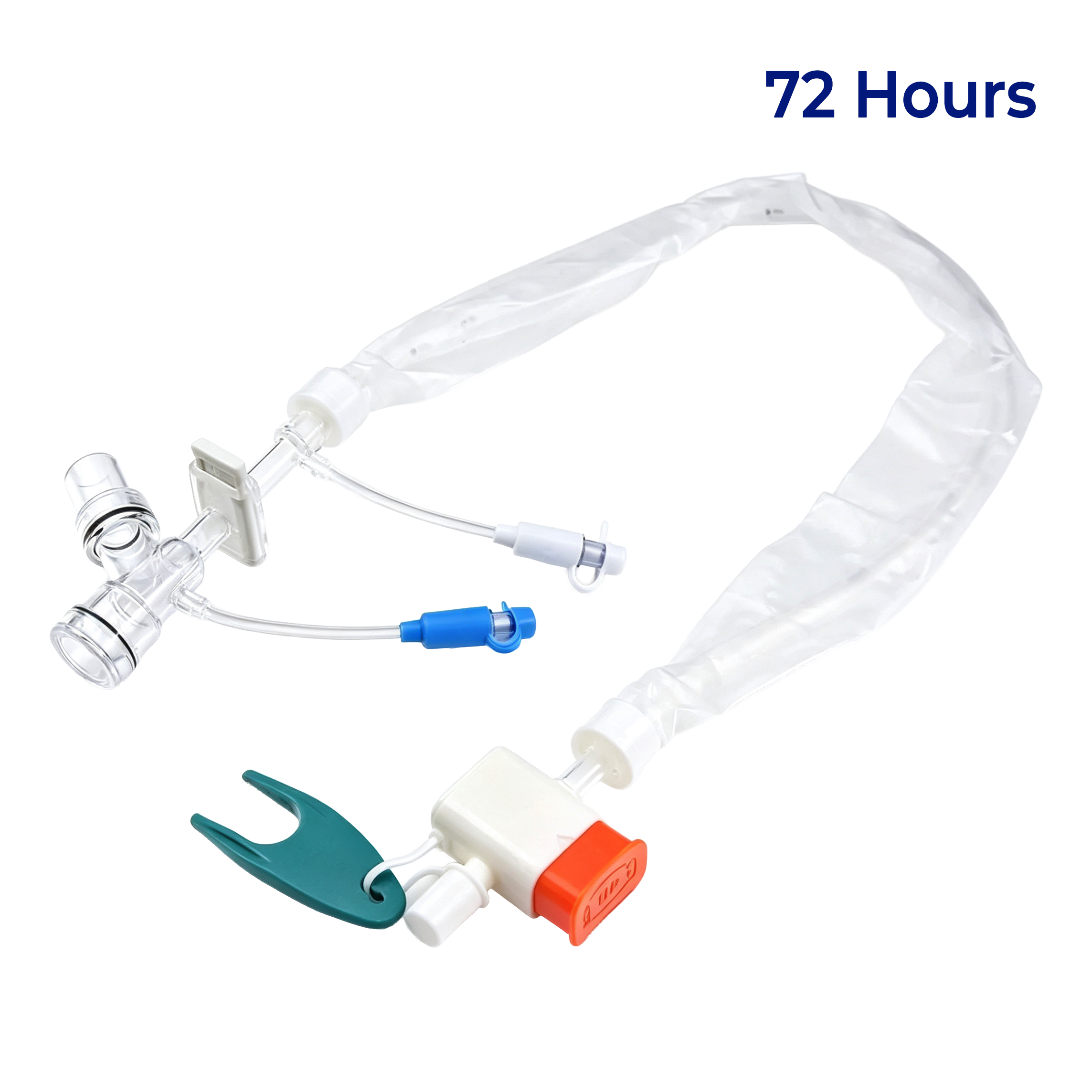 Irrigation port on a closed suction catheter for flushing the lumen