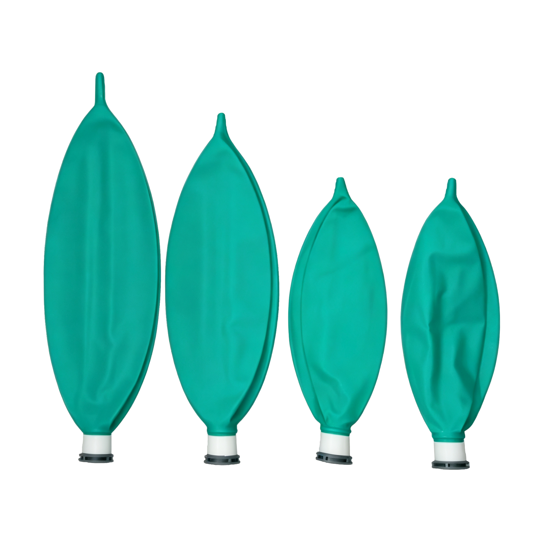Latex-free breathing bags in 0.5L, 1L, 2L and 3L sizes
