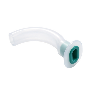 Side view of a Guedel airway showing the central airway channel