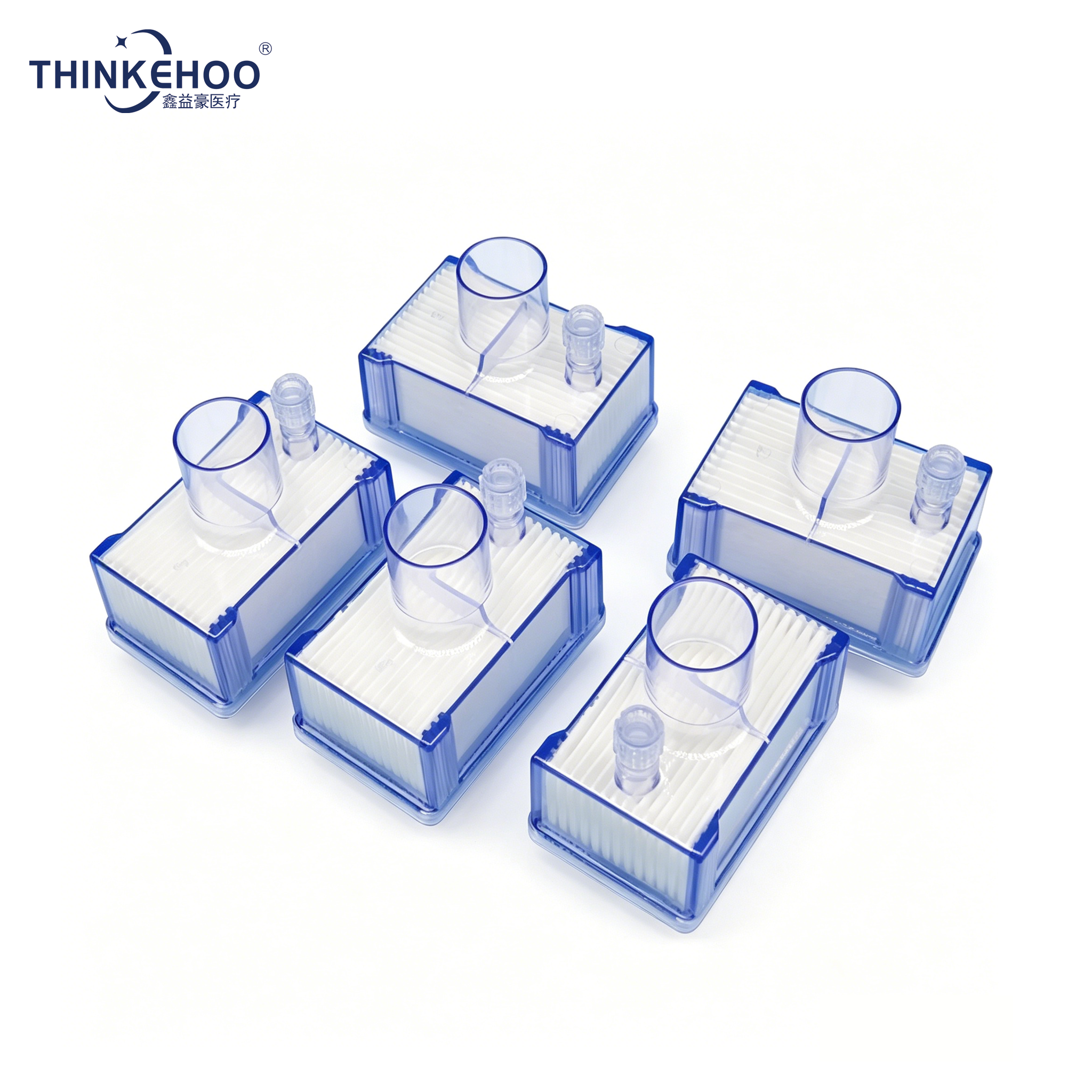 Adult and pediatric HEPA breathing filters side by side